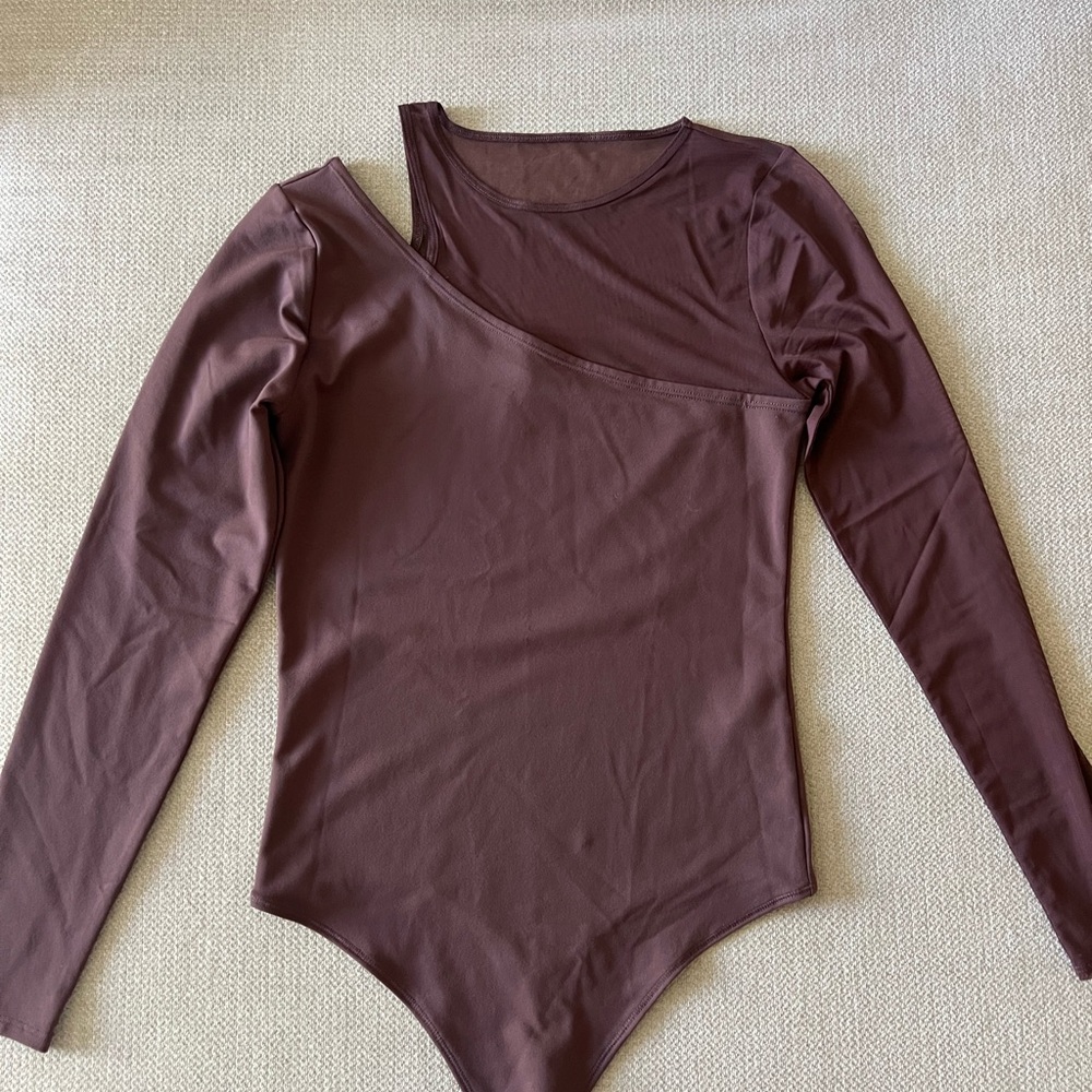 Abercrombie & Fitch Brown Asymmetrical Bodysuit
